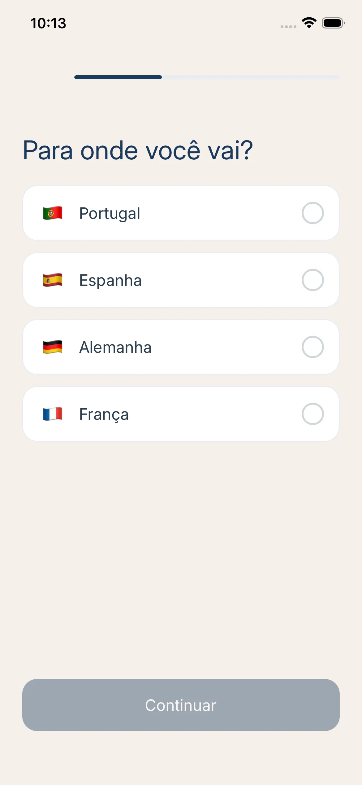 Screenshot do app Wayfar