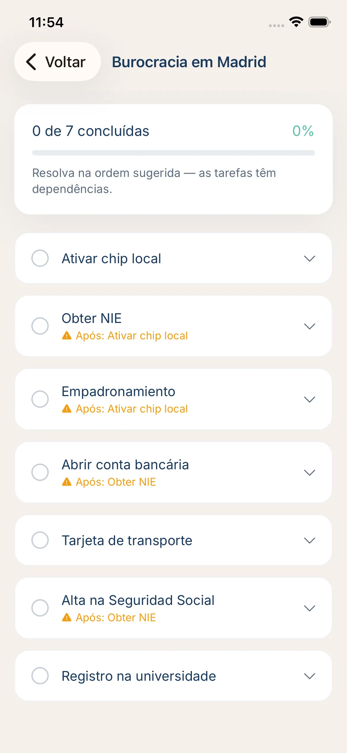 Screenshot: Burocracia do destino