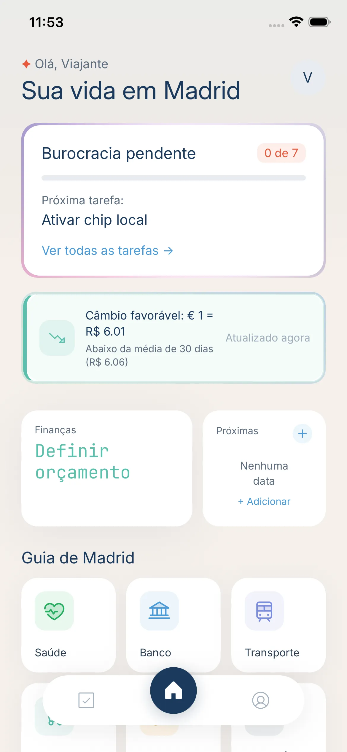Screenshot: Alertas contextuais